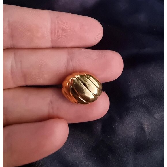 Vintage NAPIER 1990s Signed Gold Toned Earrings - Picture 4 of 7